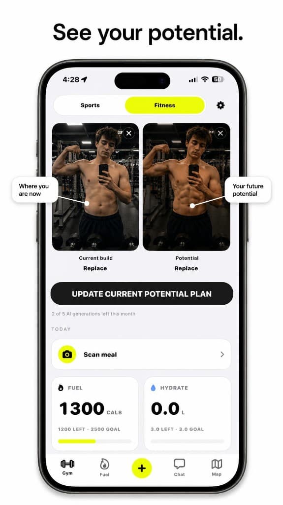 Ballr physique potential comparing current build with future potential