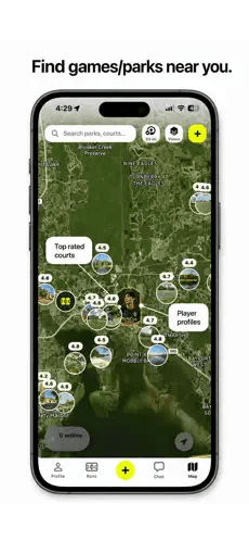 Ballr map finding games and parks near you with ratings